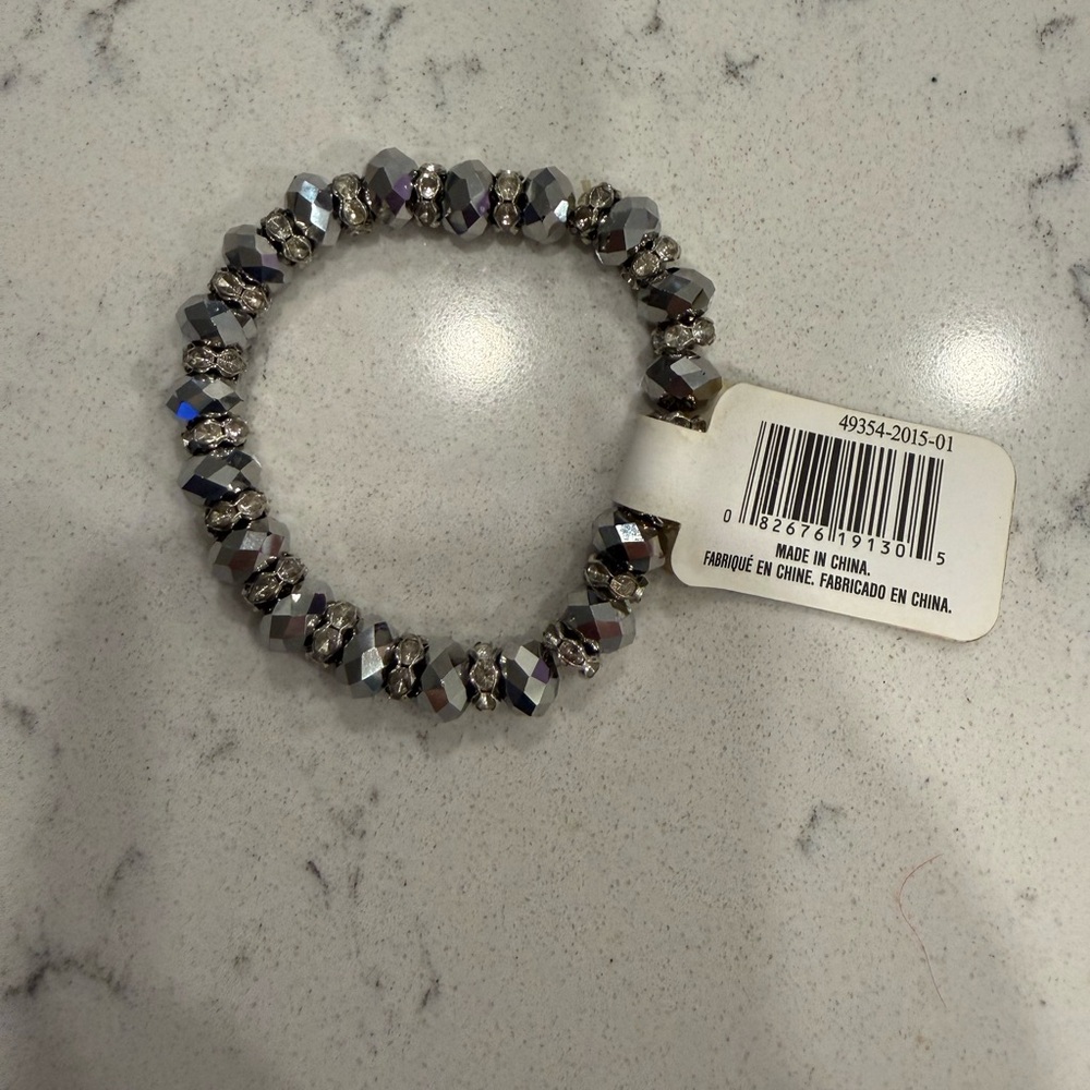 Elegant Silver Beaded Bracelet